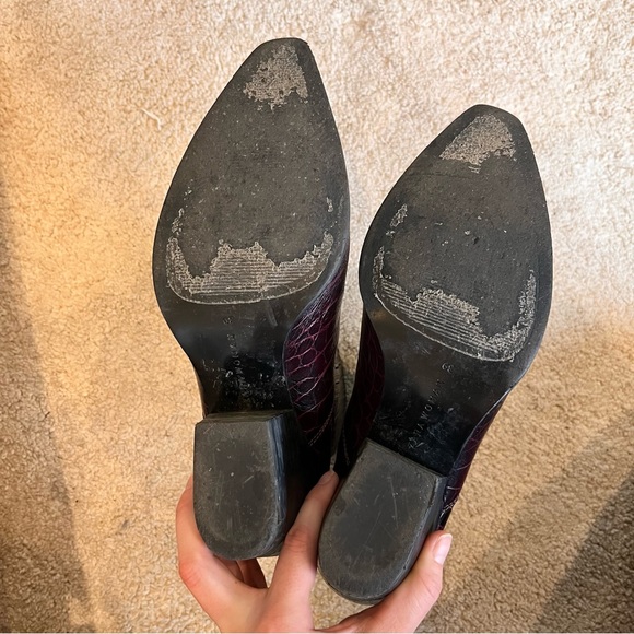 Deep Purple Faux Snakeskin Zara Boots size 8 - Picture 11 of 11